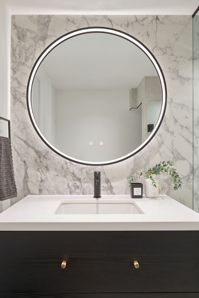 spa lighting in bathroom